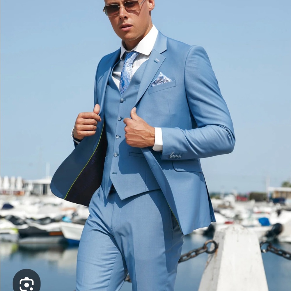 SENE Soho Flex Tech Sport Coat Casual Blazer Jacket Suit Sz 42 R blue NWT